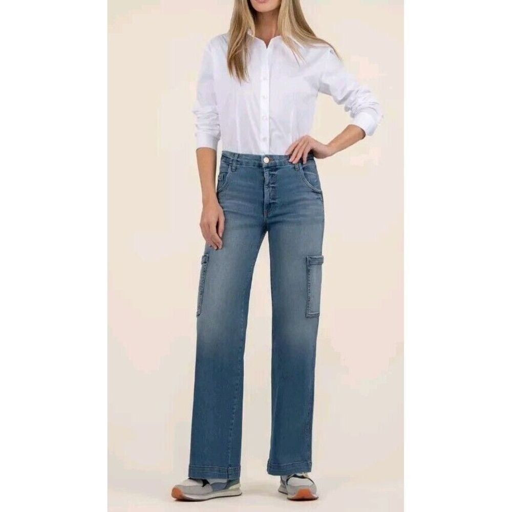 Kut From The Kloth Jodi Fab Ab High Rise Wide Leg Exclusive Size 18 NWT MSRP 129